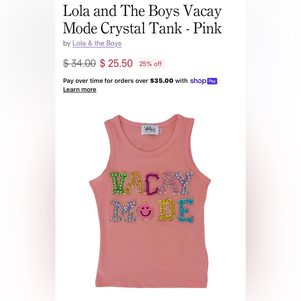 Lola + The Boys Tank